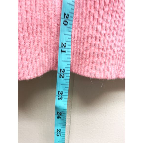 Banana Republic Italian Merino Blend Knitted Cropped Coral Sweater Size S - Picture 8 of 8